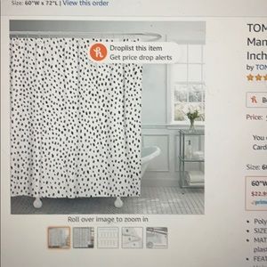 Black and White Polka Dot Shower Curtain